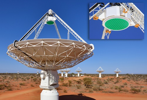 CSIRO's ASKAP radio telescope with its innovative phased array receiver technology.