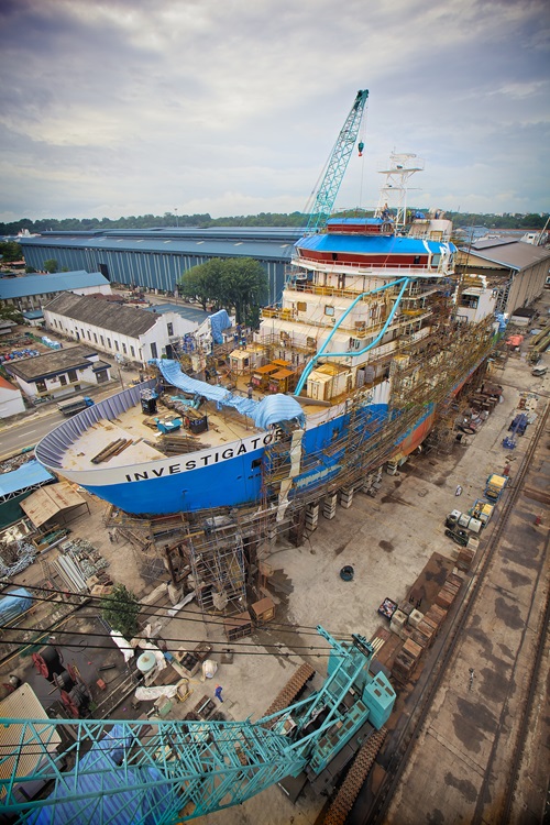 Research vessel under construction