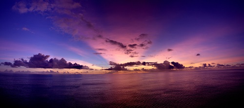 Sunset over the Pacific Ocean