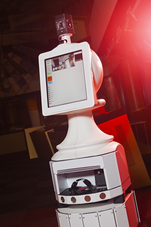 One of the robots that roam the halls of the National Museum of Australia