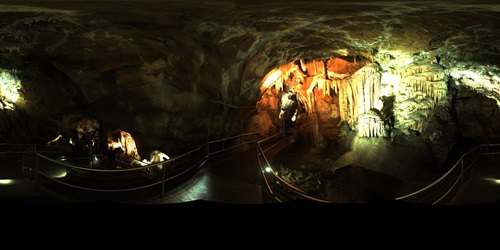 A panoramic image from within the Caves.