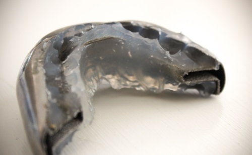 Top view of a mouthguard