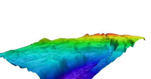 Underwater canyon revealed by RV Investigator.