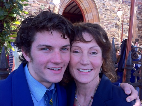 Jack Allison with his very proud mum.