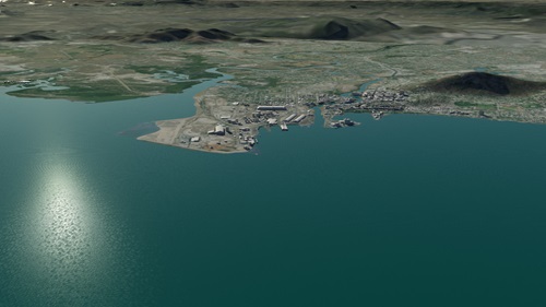 Townsville before inundation from storm surge combined with sea level rise