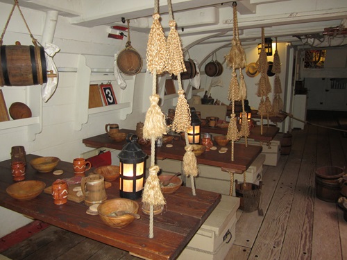 Below decks on Endeavour.