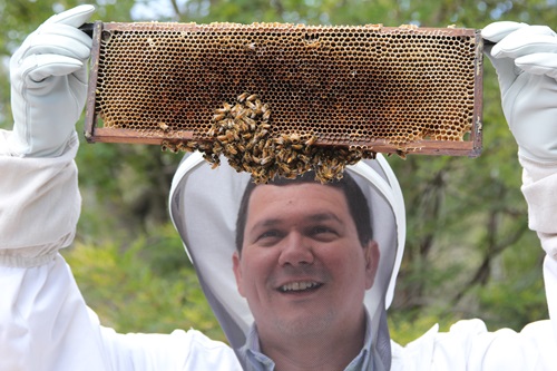 Dr Paulo de Souza and bees