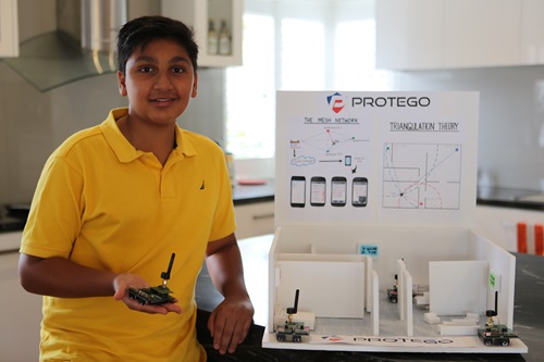 Dhruv Verma with his project
