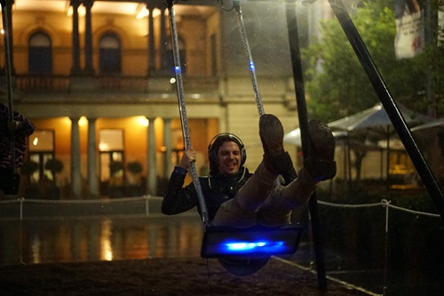 Person on Infinity swing.