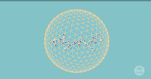 Graphic depicting an example if metal organic frameworks (MOFs).