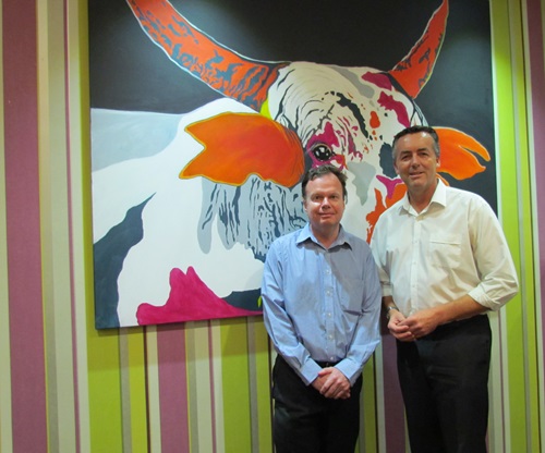 Dr Andrew Higgins with Minister Darren Chester