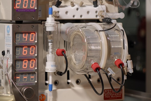 A small scale flow chemistry reactor.