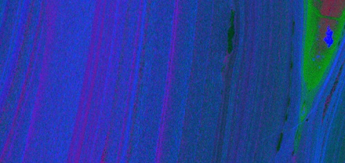 Characterisation image showing mineral 'footprint' pointing to potential zinc deposit.