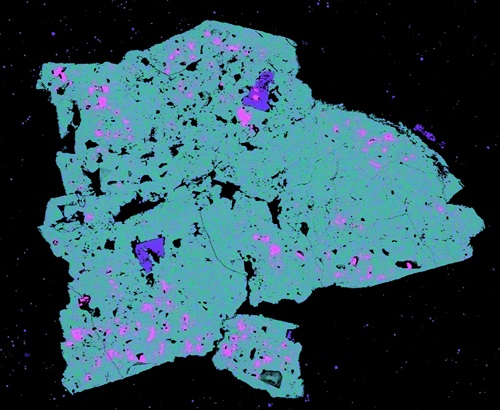 Characterisation image showing mineral 'footprint' pointing to potential zinc deposit.