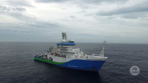 Research vessel Investigator at sea.