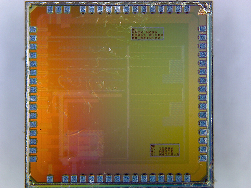 Microscope image of Morse Micro’s first chip