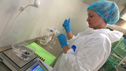 Scientist working in a lab. 