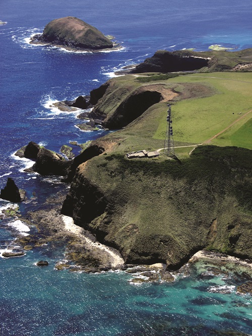 Aerial view of Cape Grim Air Pollution Baseline Station.