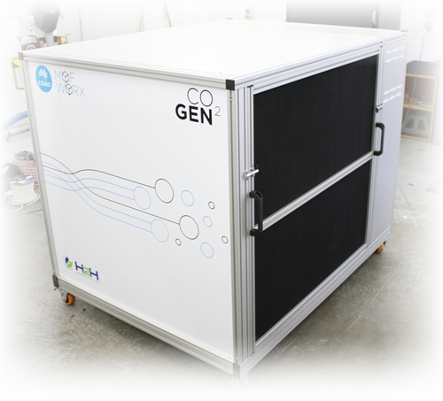 A prototype CO2 capture and storage device, developed by CSIRO