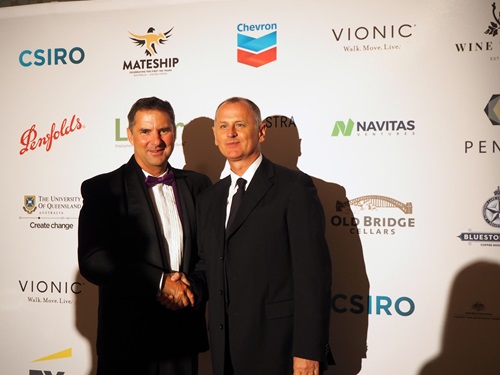 Dr Larry Marshall Professor Aleksandar Subic at theAACC San Francisco Australia Day Ball.