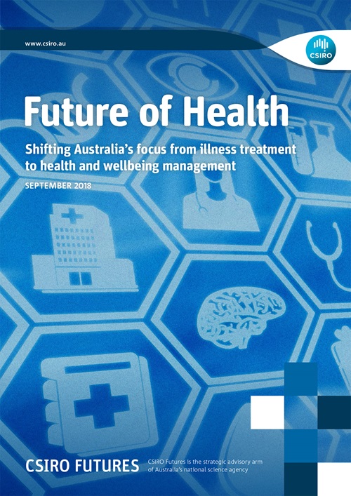 Front cover of the CSIRO Future of Health report.