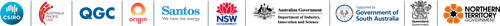 GISERA partner logos including: CSIRO; Australia Pacific LNG;  QGC; Origin; Santos; NSW Government; Australian Government Department of Industry, Innovation and Science; Government of South Australia; Queensland Government.