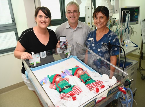 Samantha Hayden, Dr David Hansen from CSIRO and Michelle Evans from The Townsville Hospital