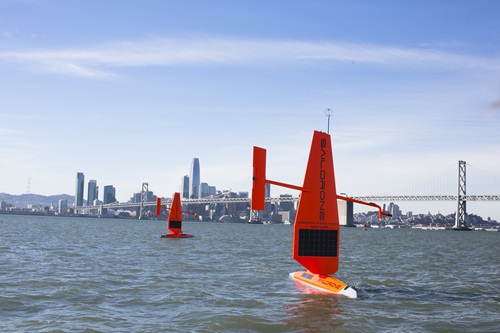 Unmanned ocean surface vehicles at sea. 