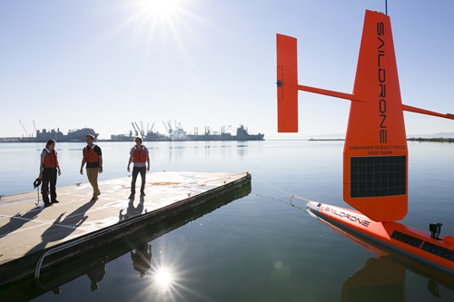 Unmanned ocean surface vehicles with 5 people on land