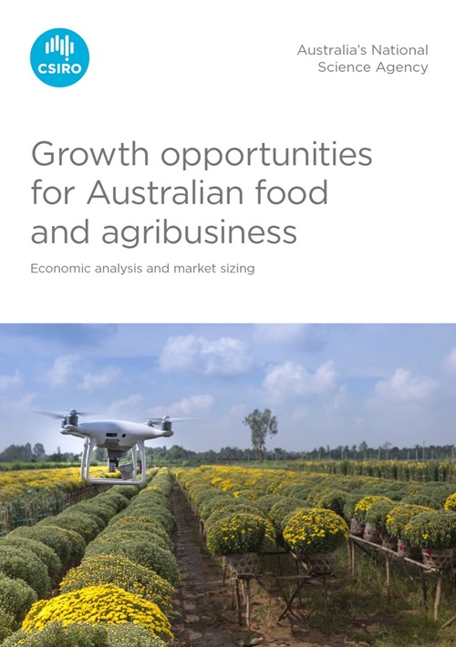 Cover of the Growth opportunities for Australian Food and Agribusiness report.