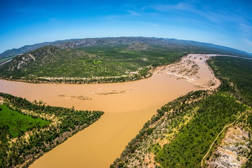 Burdekin and Bowen Rivers junction