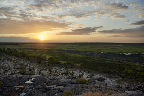Floodplains in Kakadu National Park at sunset
