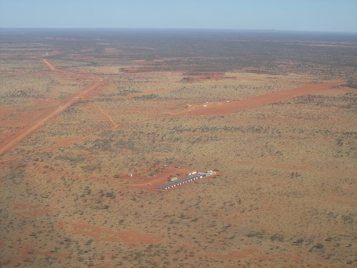 Aerial shot of the Square Kilometre Array (SKA) in Western Australia.