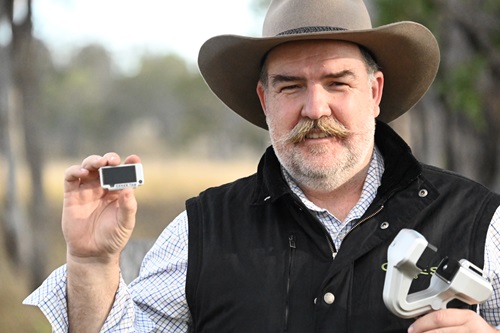 Ceres Tag CEO David Smith with a smart ear tag