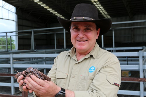 Scientist holds FutureFeed in his hands