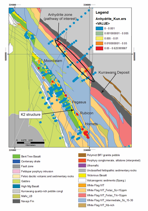 Geological map of part of the Kundana gold camp. 