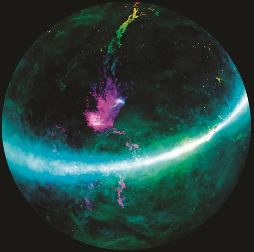 Colour image of data from the Galactic All-Sky Survey.