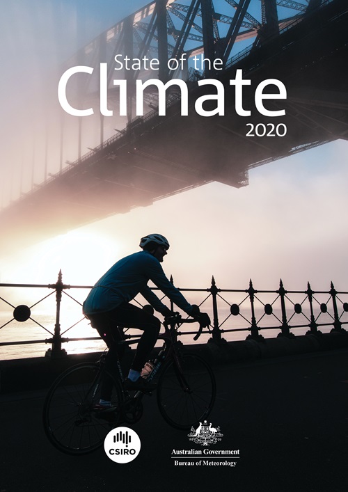 Report cover for the State of the Climate 2020.