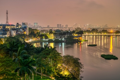 Night time city scape.