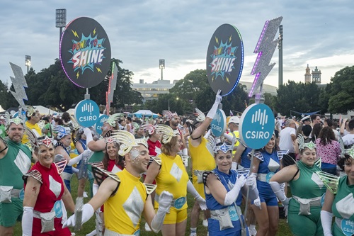 Our team marching in the Sydney Gay and Lesbian Mardi Gras parade.