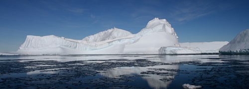 Ice berg floating on the ocean
