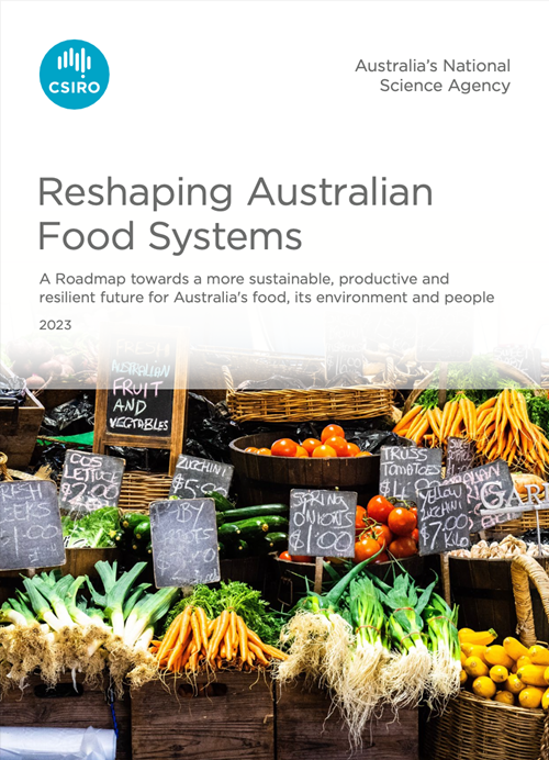 Cover of CSIRO's new roadmap, Reshaping Australian Food Systems