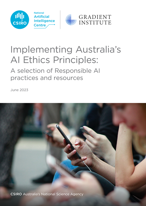 Implementing Australia's AI Ethics Principles report cover