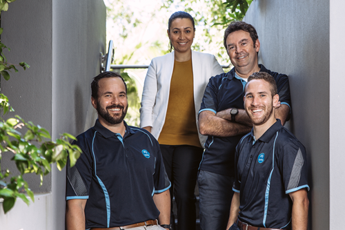 Indigenous staff at CSIRO Andrew Goodman, Louisa Warren, Dr Ray Mahoney and former employee Jed Fraser