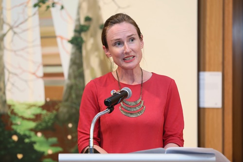 Amelia Fyfield (CSIRO Counsellor Singapore, Director Southeast Asia) speaking at the launch of the Mekong Plastics Innovation Alliance launch in Thailand.