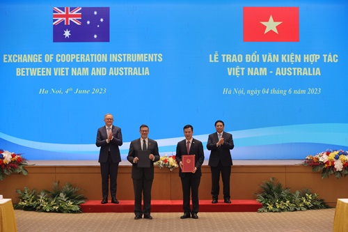 MOU exchange between DFAT and MOST.