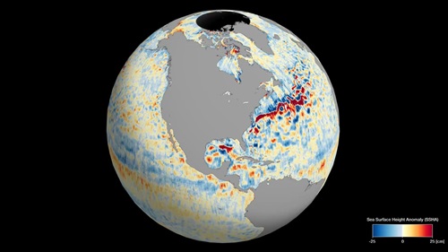SWOT's detailed view of global sea level. 