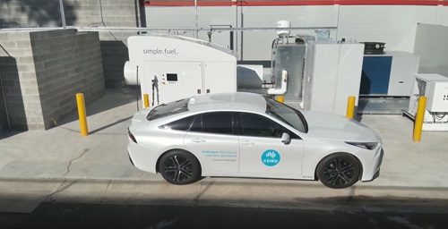 The $2.5 million refuelling station allows hydrogen cars to travel over 600km emissions-free on a full tank. 