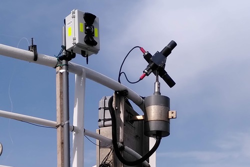 CSIRO’s HydraSpectra sensor installed at the AquaWatch test site in Plymouth, United Kingdom.