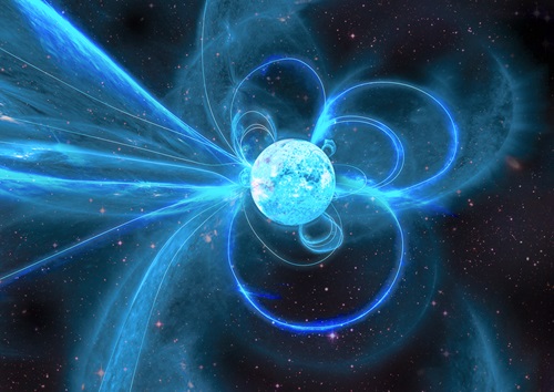 Artist’s impression of a magnetar. 